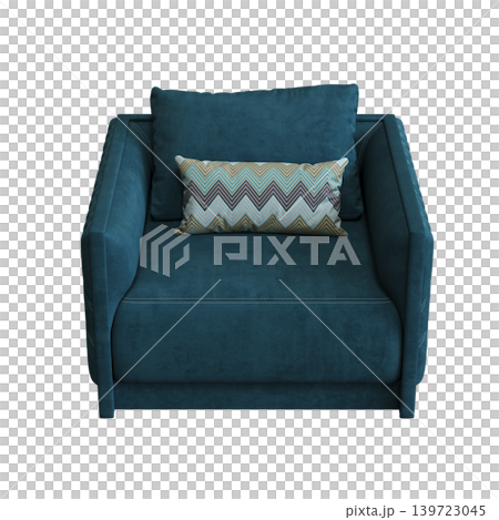 armchair isolate on a transparent background, comfortable furniture for home interior, 3D illustration, cg render armchair isolate on a transparent background, comfortable furniture for home interior, 3D illustration, cg render 139723045