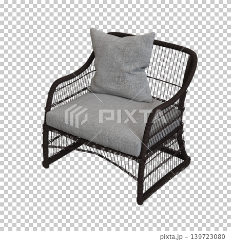 armchair isolate on a transparent background, comfortable furniture for home interior, 3D illustration, cg render armchair isolate on a transparent background, comfortable furniture for home interior, 3D illustration, cg render 139723080