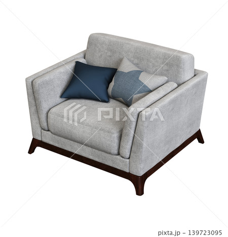 armchair isolate on a transparent background, comfortable furniture for home interior, 3D illustration, cg render armchair isolate on a transparent background, comfortable furniture for home interior, 3D illustration, cg render 139723095