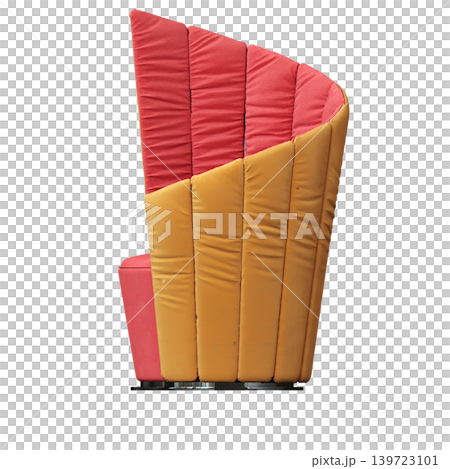 armchair isolate on a transparent background, comfortable furniture for home interior, 3D illustration, cg render 139723101