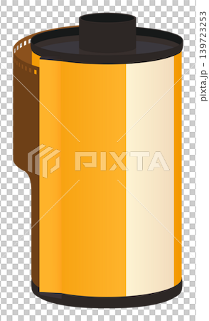 Illustration of yellow 35mm film Illustration of yellow 35mm film 139723253