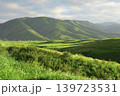 summer landscape with mountain slopes and cloudy sky 139723531