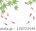 金魚と青もみじのフレーム 139723540