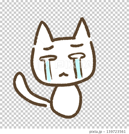 Crying white cat Crying white cat 139723561