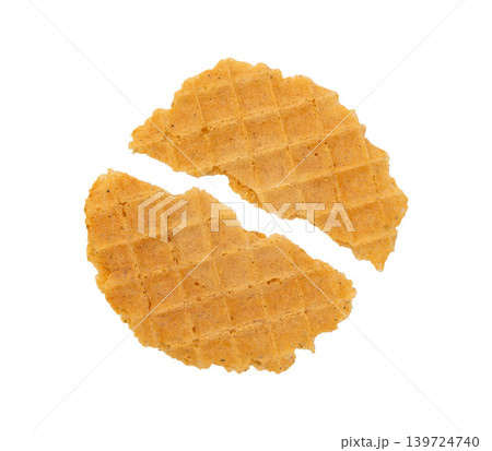 thin crispy wafer isolated thin crispy wafer isolated 139724740