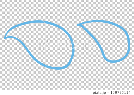 汗や涙の滴マーク 感情表現の線画ベクターイラスト 139725114
