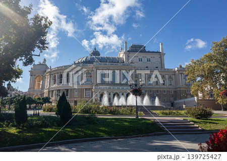 Grand Opera House with Fountain and Trees 139725427