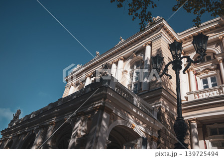 European Theater Building with Ornate Facade 139725494