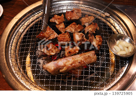 Delicious Traditional Korean Marinated Pork Ribs Barbecue Grilling 139725905