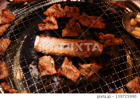 Delicious Traditional Korean Marinated Pork Ribs Barbecue Grilling Delicious Traditional Korean Marinated Pork Ribs Barbecue Grilling 139725990