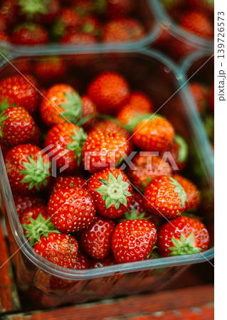 Fresh Red Strawberries at Stockholm Market 139726573