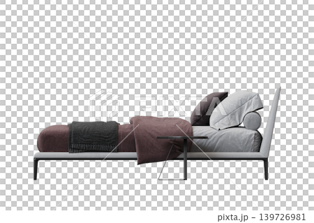 double bed isolated on a transparent background, furniture for the bedroom interior, 3D illustration, cg render double bed isolated on a transparent background, furniture for the bedroom interior, 3D illustration, cg render 139726981