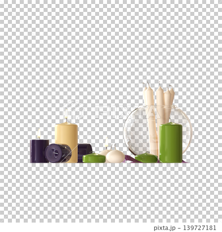 Bathroom accessories isolated on transparent background, bidet, 3D illustration, cg render 139727181