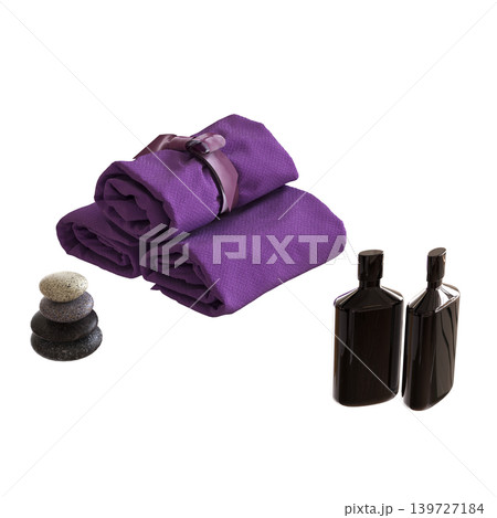 Bathroom accessories isolated on transparent background, bidet, 3D illustration, cg render 139727184