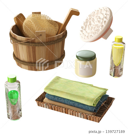 Bathroom accessories isolated on transparent background, bidet, 3D illustration, cg render Bathroom accessories isolated on transparent background, bidet, 3D illustration, cg render 139727189