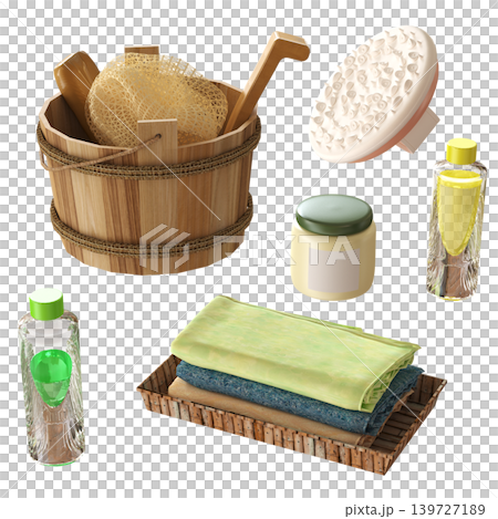 Bathroom accessories isolated on transparent background, bidet, 3D illustration, cg render Bathroom accessories isolated on transparent background, bidet, 3D illustration, cg render 139727189