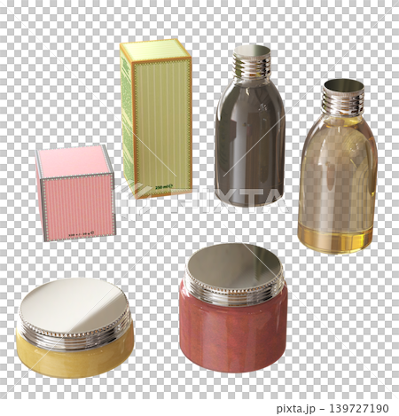 Bathroom accessories isolated on transparent background, bidet, 3D illustration, cg render 139727190