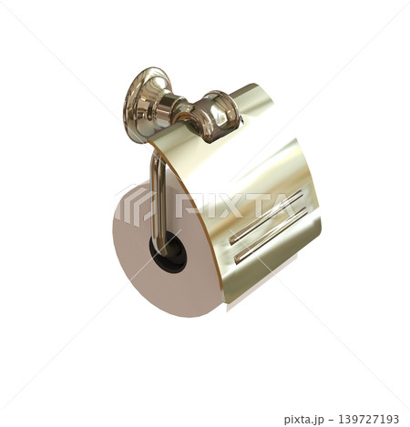 Bathroom accessories isolated on transparent background, bidet, 3D illustration, cg render 139727193