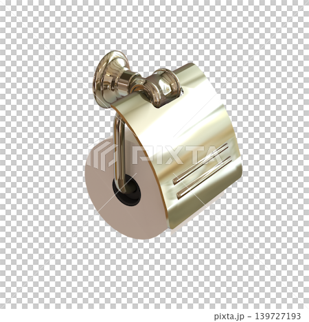 Bathroom accessories isolated on transparent background, bidet, 3D illustration, cg render 139727193