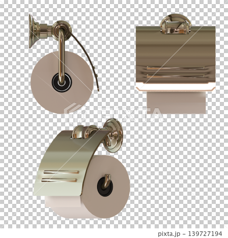 Bathroom accessories isolated on transparent background, bidet, 3D illustration, cg render Bathroom accessories isolated on transparent background, bidet, 3D illustration, cg render 139727194