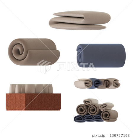 Bathroom accessories isolated on transparent background, bidet, 3D illustration, cg render 139727198