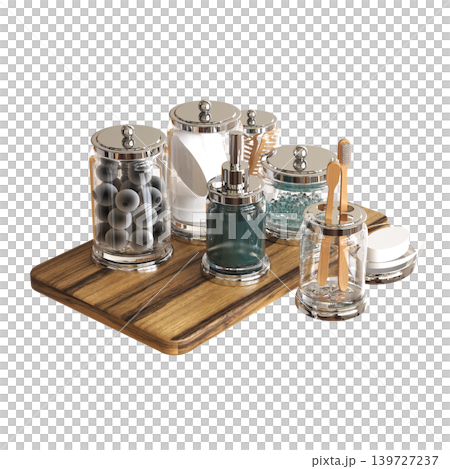 Bathroom accessories isolated on transparent background, bidet, 3D illustration, cg render Bathroom accessories isolated on transparent background, bidet, 3D illustration, cg render 139727237