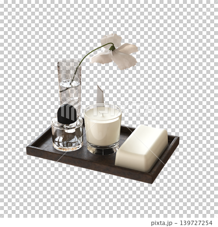 Bathroom accessories isolated on transparent background, bidet, 3D illustration, cg render 139727254