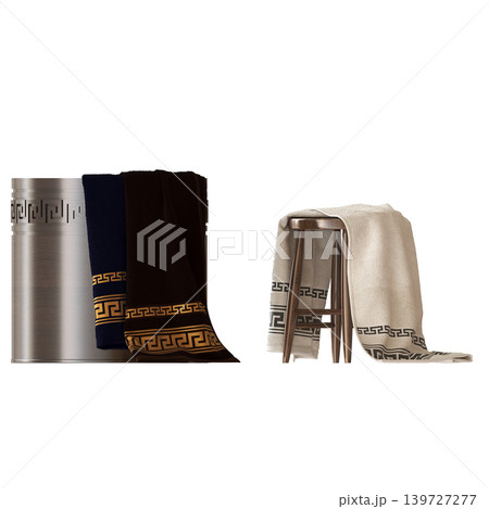 Bathroom accessories isolated on transparent background, bidet, 3D illustration, cg render 139727277