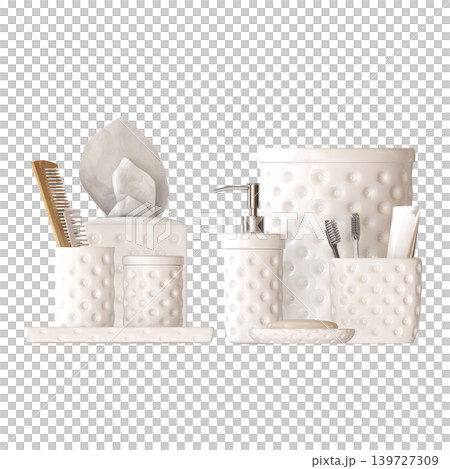 Bathroom accessories isolated on transparent background, bidet, 3D illustration, cg render Bathroom accessories isolated on transparent background, bidet, 3D illustration, cg render 139727309