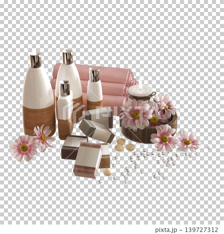 Bathroom accessories isolated on transparent background, bidet, 3D illustration, cg render Bathroom accessories isolated on transparent background, bidet, 3D illustration, cg render 139727312