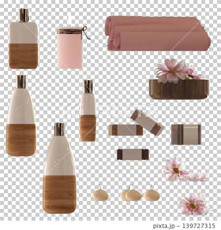 Bathroom accessories isolated on transparent background, bidet, 3D illustration, cg render Bathroom accessories isolated on transparent background, bidet, 3D illustration, cg render 139727315