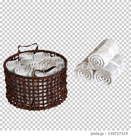 Bathroom accessories isolated on transparent background, bidet, 3D illustration, cg render Bathroom accessories isolated on transparent background, bidet, 3D illustration, cg render 139727324