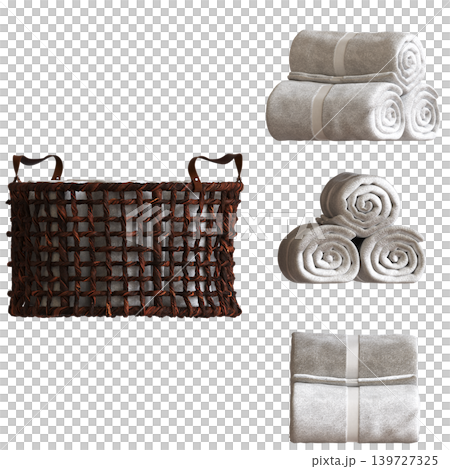 Bathroom accessories isolated on transparent background, bidet, 3D illustration, cg render Bathroom accessories isolated on transparent background, bidet, 3D illustration, cg render 139727325