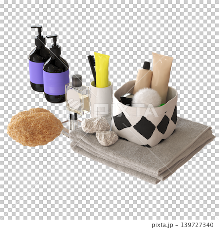 Bathroom accessories isolated on transparent background, bidet, 3D illustration, cg render Bathroom accessories isolated on transparent background, bidet, 3D illustration, cg render 139727340