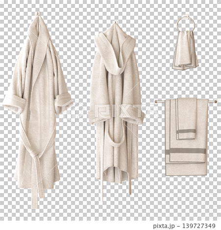 Bathroom accessories isolated on transparent background, bidet, 3D illustration, cg render Bathroom accessories isolated on transparent background, bidet, 3D illustration, cg render 139727349