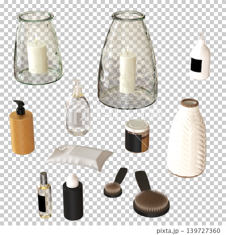 Bathroom accessories isolated on transparent background, bidet, 3D illustration, cg render Bathroom accessories isolated on transparent background, bidet, 3D illustration, cg render 139727360