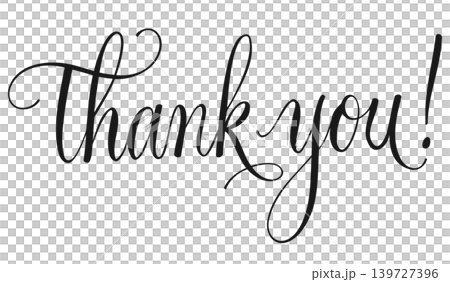 Thank you. Handwritten lettering phrases with modern design. Thank you. Handwritten lettering phrases with modern design. 139727396