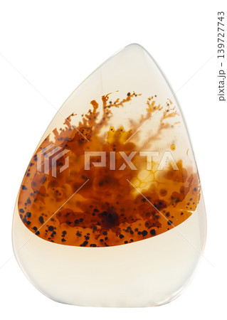 Macro mineral stone Moss Agate, Agate muschiataan white 139727743