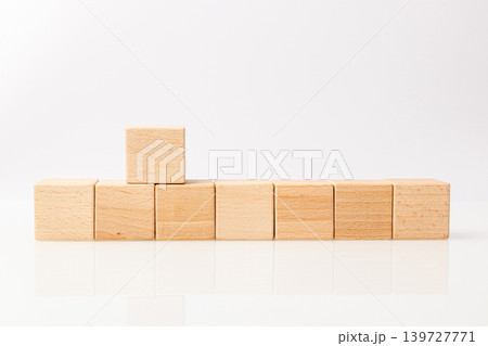 wooden cubes on a white background 139727771
