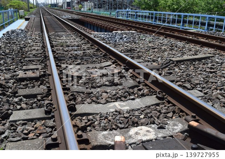 常磐線の鉄道線路 茨城県 常磐線の鉄道線路 茨城県 139727955
