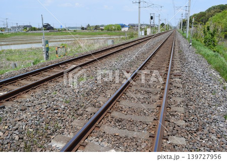 常磐線の鉄道線路 茨城県 常磐線の鉄道線路 茨城県 139727956