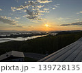 北海道当麻町夕日 139728135
