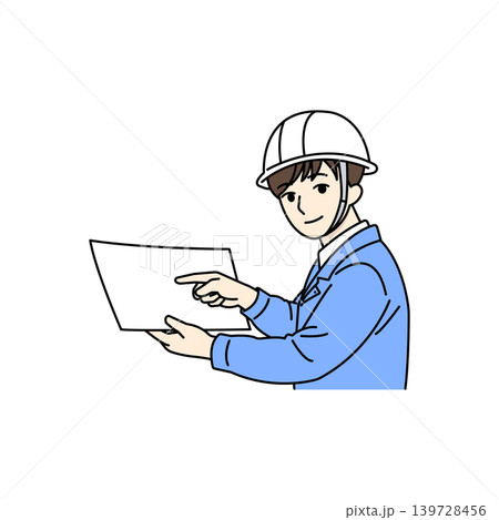 作業員 書類 確認 報告 チェック ビジネス イラスト 作業員 書類 確認 報告 チェック ビジネス イラスト 139728456