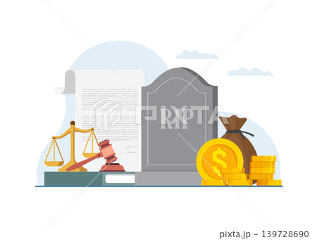 Inheritance tax and wealth distribution concept stock illustration. Inheritance tax and wealth distribution concept stock illustration. 139728690