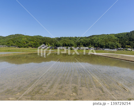 京都府南丹市に広がる水田の風景 京都府南丹市に広がる水田の風景 139729254
