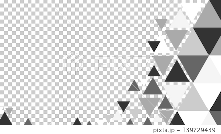 ブラック幾何学トライアングル背景 モノクロ右側デザイン コピースペース モダン背景素材 ブラック幾何学トライアングル背景 モノクロ右側デザイン コピースペース モダン背景素材 139729439