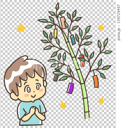 A child whose eyes are sparkling at the Tanabata festival. A child whose eyes are sparkling at the Tanabata festival. 139729497