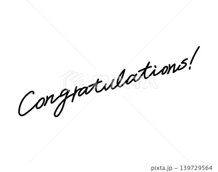 手書き文字_Congratulations 手書き文字_Congratulations 139729564