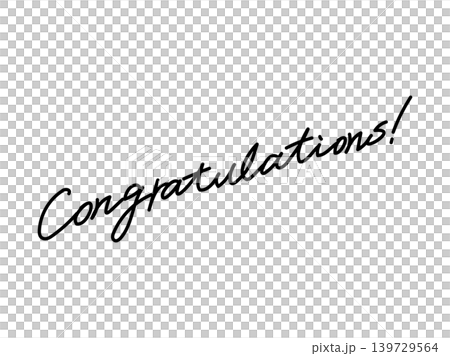 手書き文字_Congratulations 手書き文字_Congratulations 139729564
