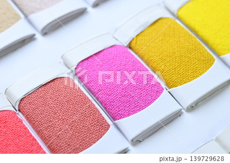 sample color shade of colorful fabric textile of clothing industry sample color shade of colorful fabric textile of clothing industry 139729628